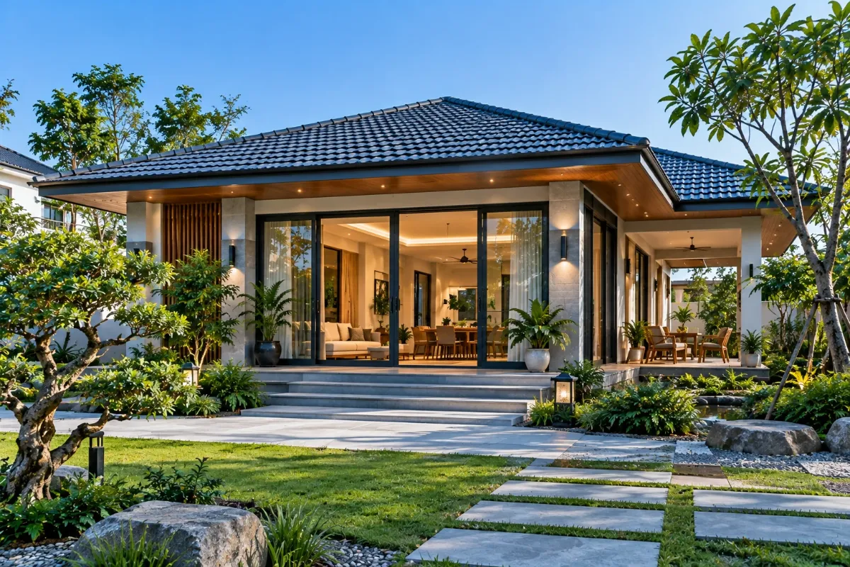Nhà cấp 4 mái Nhật – Hưng Thịnh Build